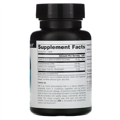 Source Naturals, DIM (дииндолинметан), 200 мг, 60 таблеток