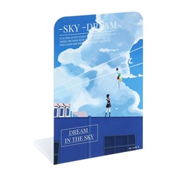 Держатель (ограничитель) подставка для книг, 2 штуки «Облака. Шарики»