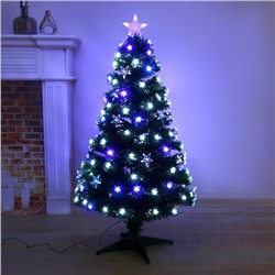 УЦЕНКА Ёлка светодиодная «Галактика» 120 см, диаметр нижнего яруса 60 см, 125 ПВХ веток, мигание, свечение белое/синие