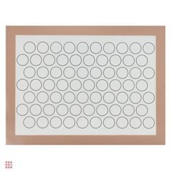 SATOSHI Коврик для теста Pro, 40x30см "Макарун", силикон