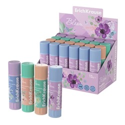 Клей-карандаш 13 г ErichKrause EasyStick Pastel Bloom PVP, экономичный расход, микс
