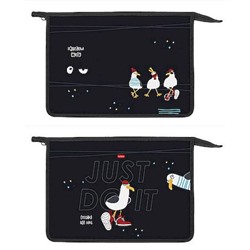 Папка для тетрадей А4 на молнии сверху пластиковая "Приключения чайки" (094806) 03053 Хатбер