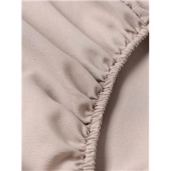 Простыня на резинке 1.5-спальная LoveLife, 160×200+25 см, бежевая, жатка