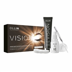 Ollin Набор для окрашивания бровей и ресниц / Vision, холодно-коричневый 22372