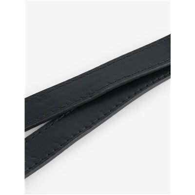 Ручка для сумки, с цепочками и карабинами, 120×1.8 см, чёрная