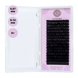 Enigma Ресницы на ленте Микс 16 линий 8-14 мм, D+, 0,07 мм, черный 11752