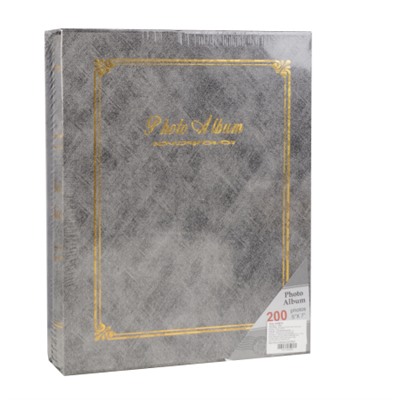 Фотоальбом 200 фото 13х18 / 9291 /уп 24/ (Серый)