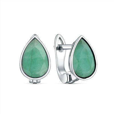 Кольцо из чернёного серебра с изумрудом и марказитами HR1816-EM1