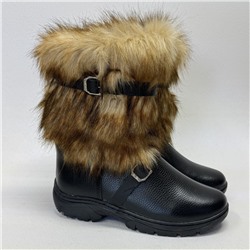 Унты мужские короткие мех “Койот” кожаные на литой подошве