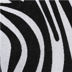 Полотенце махровое Этель "Zebra" чёрный, 70х130 см, 100% хлопок, 420 гр/м2