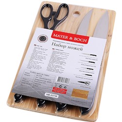 30736 Набор ножей  5пр + разд/доска МВ (х12)