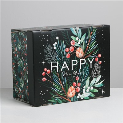 Коробка подарочная новогодняя складная «Волшебного нового года», 31×25.5×16 см