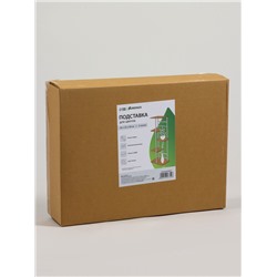 Подставка для цветов Greengo, 5 полок, 36×23×94 см, напольная, каркас металл, полки МДФ, белая