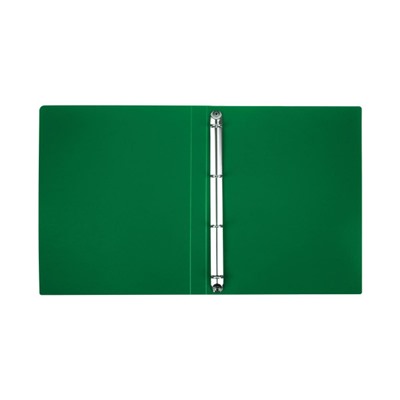 Папка пластиковая 4 кольца 25мм ММ-32182 зеленая 500мкм Стамм