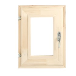 Окно деревянное для бани, 40×30 см, двойное стекло