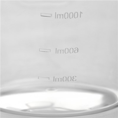 Ковш с мерной шкалой Доляна, 1 л, 29.5×18×10.5 см, прозрачный