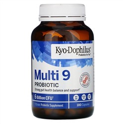 Kyolic, Kyo-Dophilus, Multi 9, пробиотик, 6 миллиардов КОЕ, 180 капсул