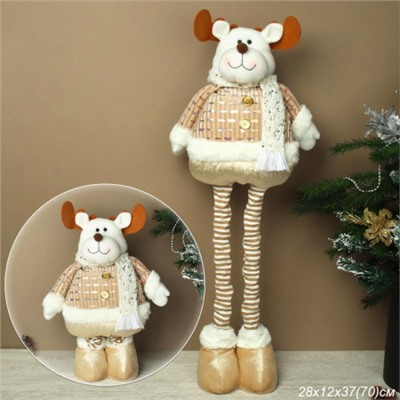 Новогоднее украшение Олень на телескопических ножках 37/70 см / YX-E2651-1 /уп 36/