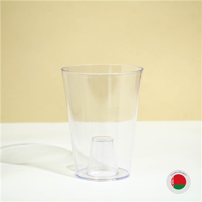 Горшок для орхидей, 1.2 л, 12.5×16.6 см, пластиковый, прозрачный