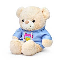 Мягкая игрушка "Медведь" в кофточке с разноцветным сердечком, 55см