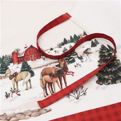 Фартук Этель Happy Holidays 60×70 см, 100% хлопок, саржа 190 г/м²