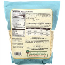 Bob's Red Mill, Овсяные хлопья, не требующие варки, цельнозерновые, 907 г
