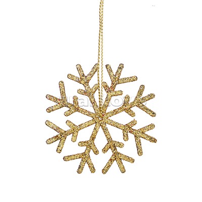 Набор новогодних украшений "Разноцветные снежинки" (3шт х 6см)