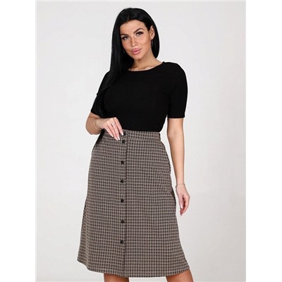 Юбка "Магда" (Клетка коричневый)