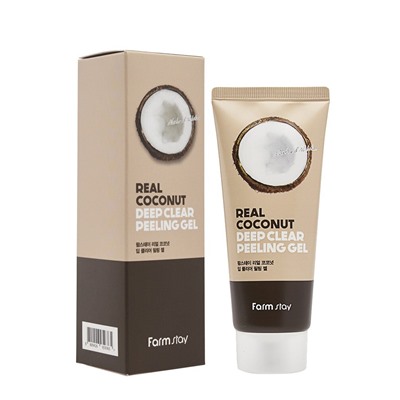 Farmstay Пилинг-скатка с кокосовым маслом Rear Coconut Deep Clear Peeling Gel