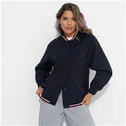 Бомбер в полоску, Любуйся мной (синий)