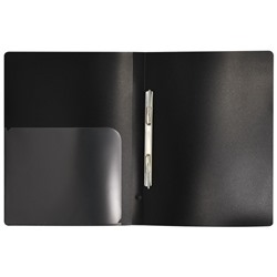 Папка скоросшиватель пластиковая с карманом черная 0,5мм NC4455Bk inФОРМАТ