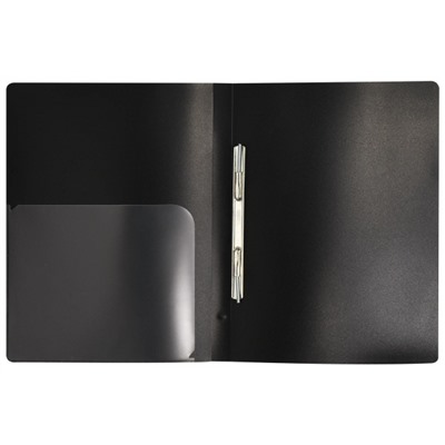 Папка скоросшиватель пластиковая с карманом черная 0,5мм NC4455Bk inФОРМАТ