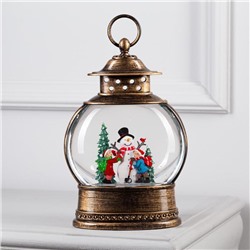 Светодиодная фигура «Дети и снеговик» 8×25×4 см, пластик, батарейки ААх3 (не в комплекте), свечение тёплое белое