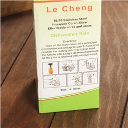 Нож фигурный для ананаса/нарезки фруктов, 9×25 см, чёрный