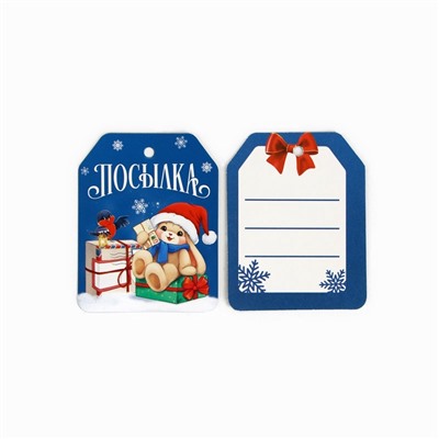Шильдики на подарок «Новый год: Полярная почта», 16×24 см, 6 шт.