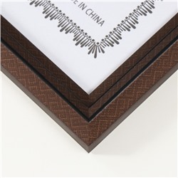 Фоторамка для фото А4 «Лестница с ромбами», пластик, шоколад, 2×24×32.7 см