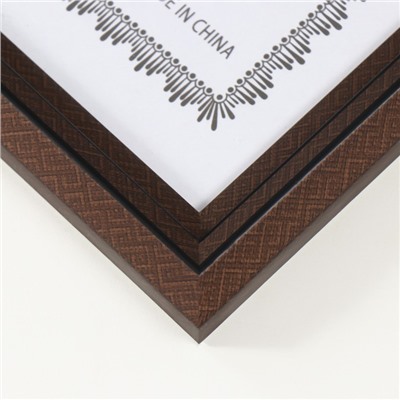 Фоторамка для фото А4 «Лестница с ромбами», пластик, шоколад, 2×24×32.7 см