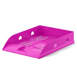 Лоток для бумаг пластиковый Base, Vivid, маджента