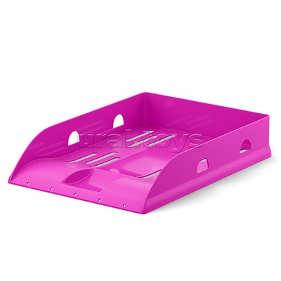 Лоток для бумаг пластиковый Base, Vivid, маджента
