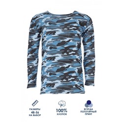 Футболка с длинным рукавом GL808 Камуфляж (Синий)
