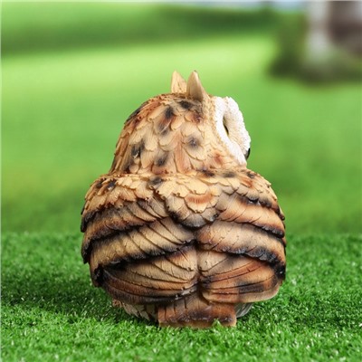 Садовая фигура из полистоуна «Филин», 14×13×11 см