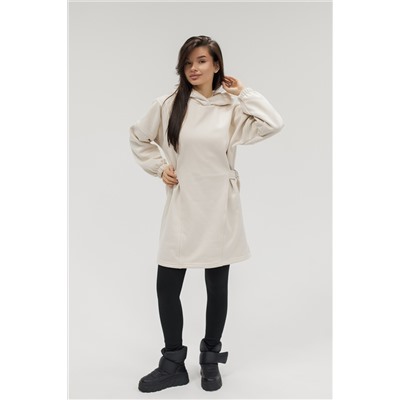 Туника женская теплая с капюшоном и хлястикамии