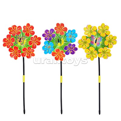 Ветерок "Цветок с бабочкой" 22*54см., в пакете