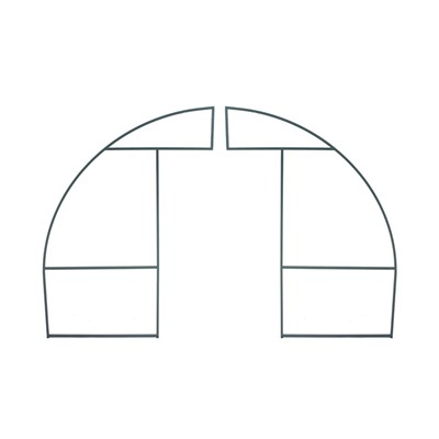 Теплица (каркас), 6×3×2 м, металл, профиль 20×20 мм, шаг дуги 1 м, без поликарбоната, МИКС