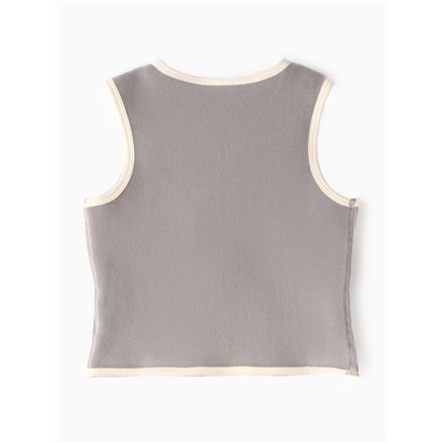 Жилетка флисовая детская Collorista, цвет графит, рост 110 см