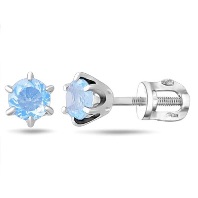 Серьги, лунный камень голубой, Ю-25014р