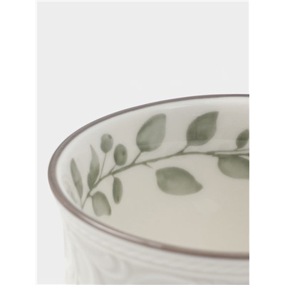 Чайная пара WY Floral Laceware, 2 предмета: чашка 300 мл, блюдце d=15 см, фарфор, белая, серая