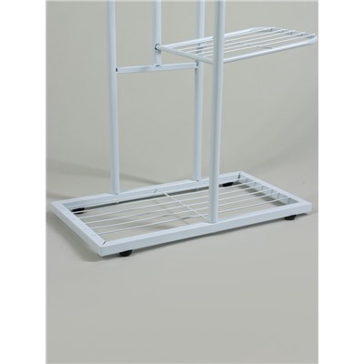 Подставка для цветов Greengo, 7 полок, 43×22×126 см, напольная, металл, белая
