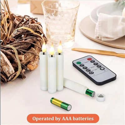 Свечи  с пультом, 10шт