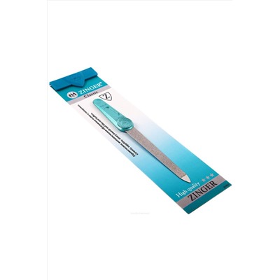 Zinger Пилка для ногтей металлическая с алмазным напылением / Classic FB-40(6") blue emb. logo №3, голубой KRISTALLER, 1127678